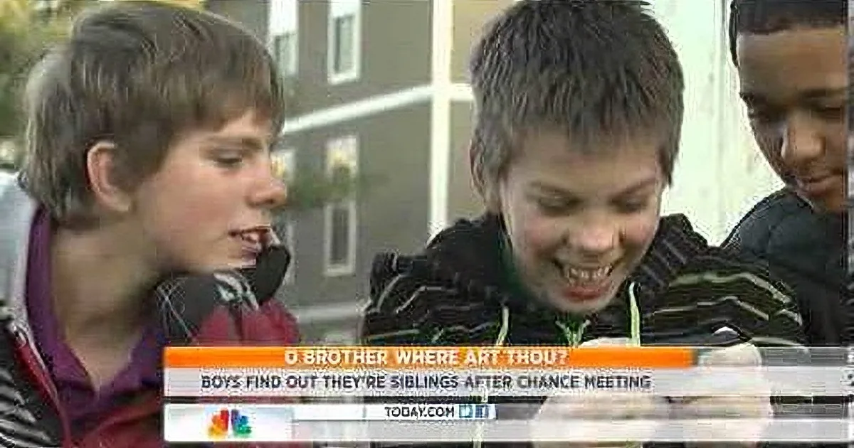 Three boys are shown on a TV screen, with one laughing and the others looking on, seemingly reacting to a question about...
