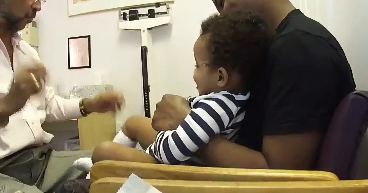 Look How This Baby Cracks up Completely After Getting Her Shots. Adorable!!