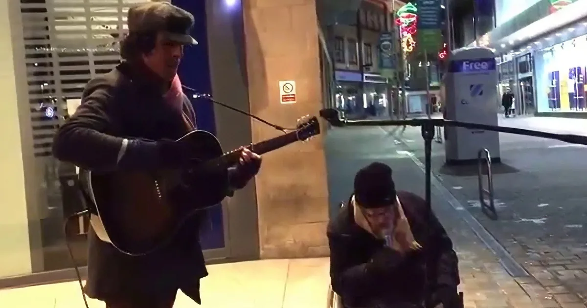 He Started Playing the Guitar. Keep an Extra Eye on That Elderly Man in the Wheelchair! Whoa!