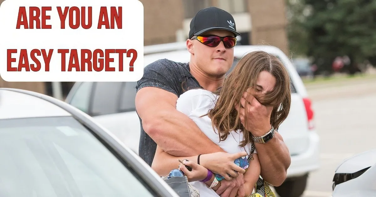 A man in a cap and sunglasses is holding a baby, with a woman in the background, in a parking lot.