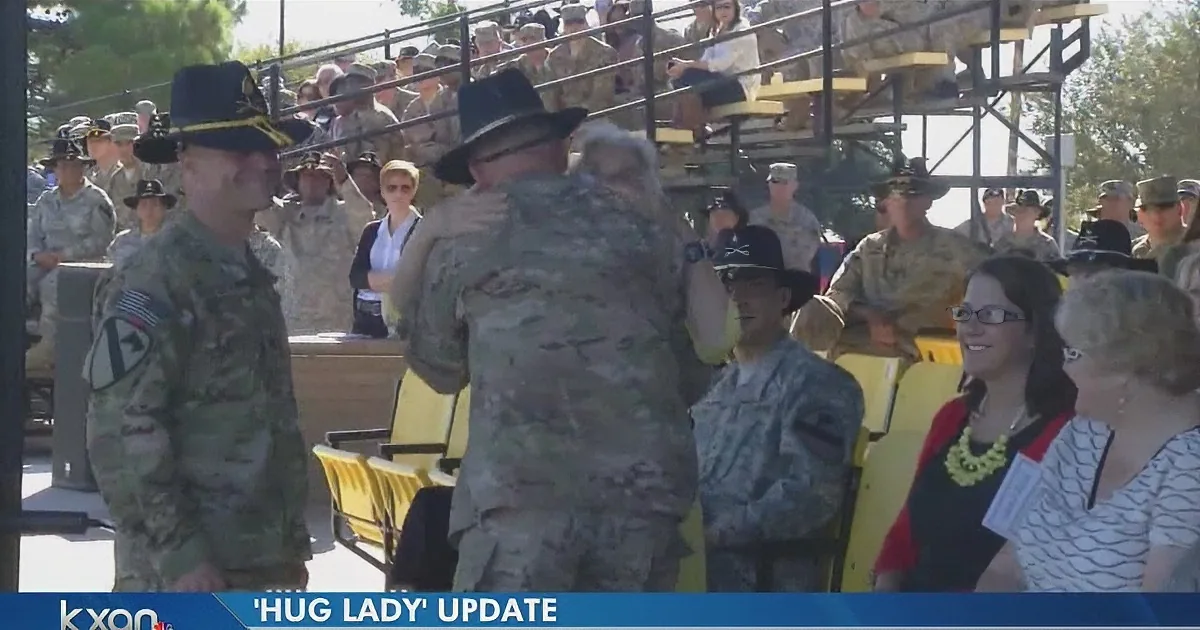 Solders Return Their Support to 'Hug Lady' Battling Cancer