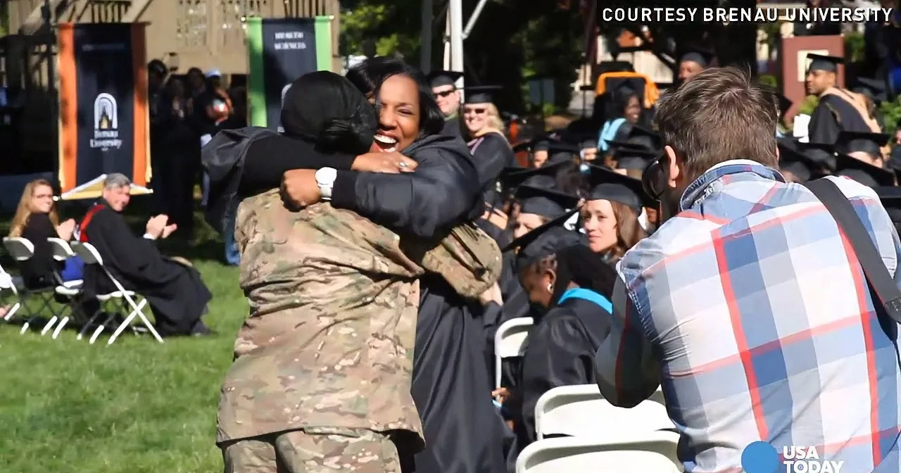 On Her Graduation Ceremony, This Veteran Woman Received the Surprise of Her Life. I''m Crying!