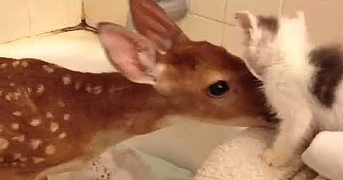 This Adorable Kitten Just Loves to Cuddle up With Her Best Friend!