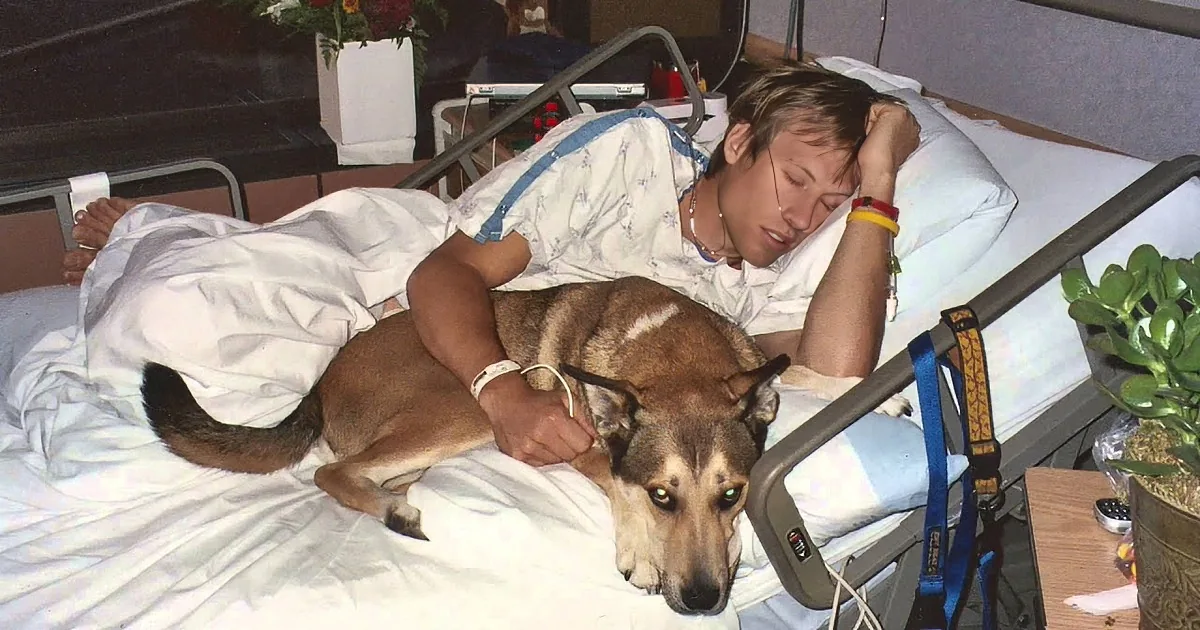 A Dog Loyally Follows His Owner Even When He''s in the Hospital. I''m in Tears!