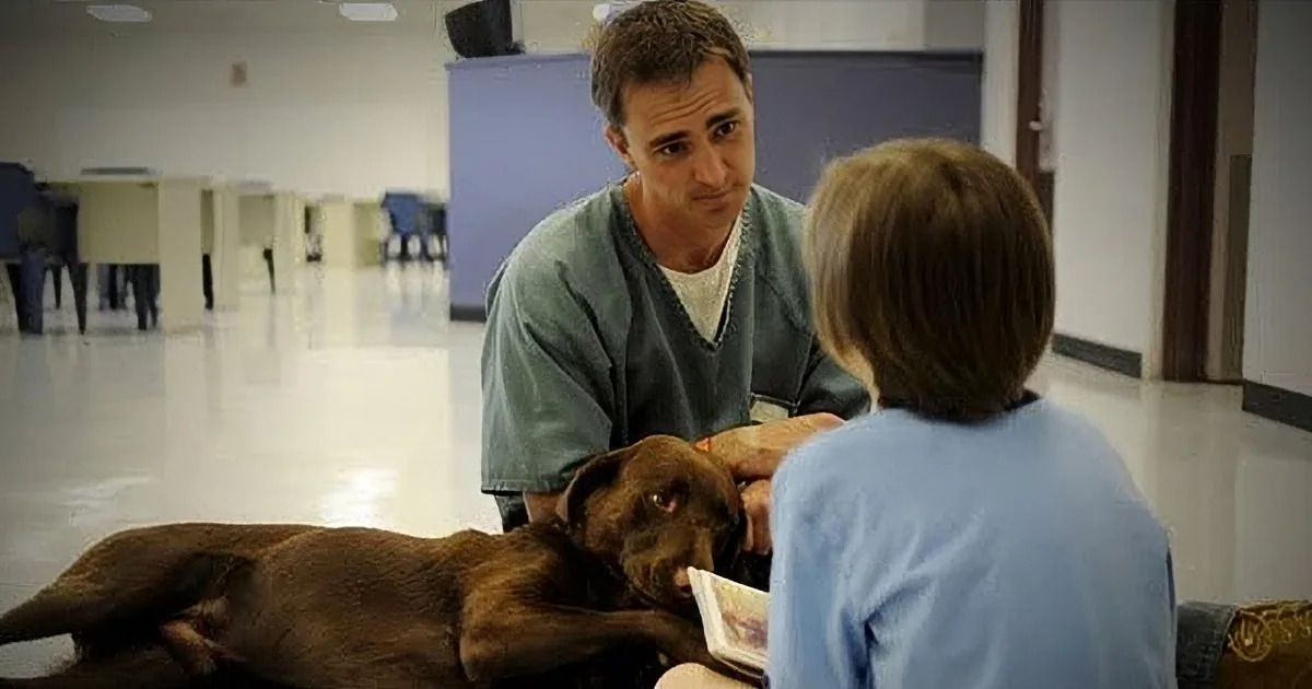 Young Boy Walks Into a Prison With a Dog - but Watch His Reaction When He Sees an Inmate