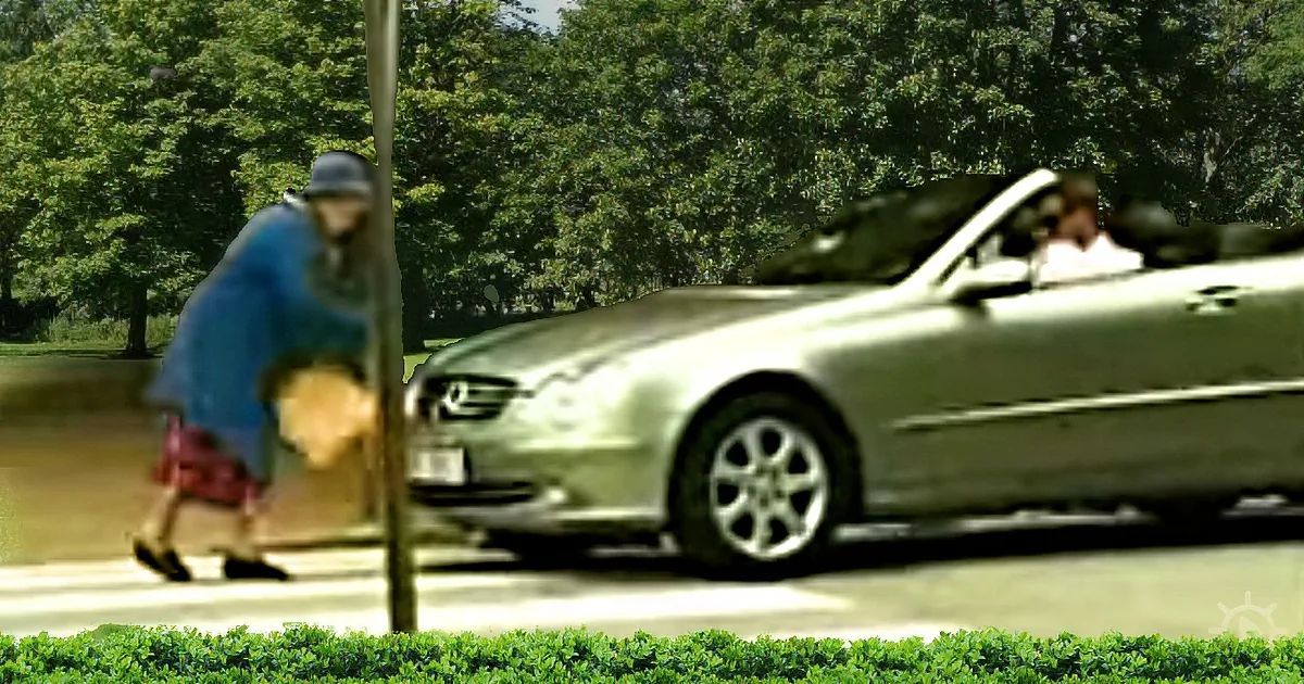 Grandma Was Crossing the Street When a Rude Driver Did This -- but She Got Him Right Back!