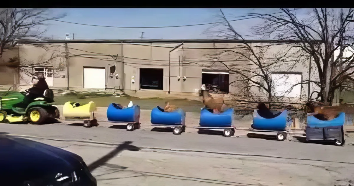 Old Man Builds Custom Train for Rescue Dogs in Texas