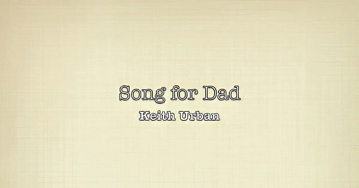 Keith Urban Honors Father Who Passed Away After Long Battle With Cancer. I Can't Stop Crying!