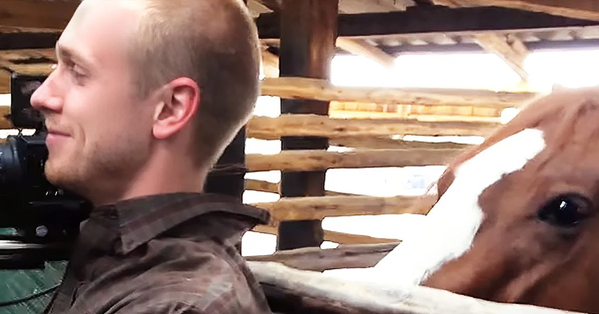 Cameraman Is Trying to Record an Interview. but What That Horse Behind Him Does? Hilarious!