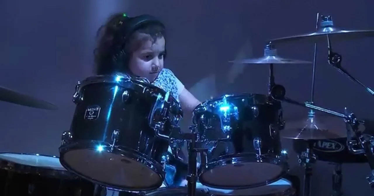 Five-Year-Old Girl Sits Down Behind a Drum Kit. I Was Blown Away by What She Did Next.