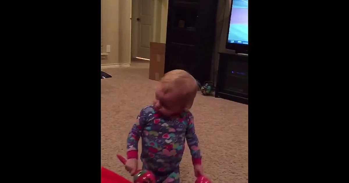 Maraca Enthusiast Is Very Protective! When Dad Won''t Stop Playing With Her Noisy Toys She Loses It!