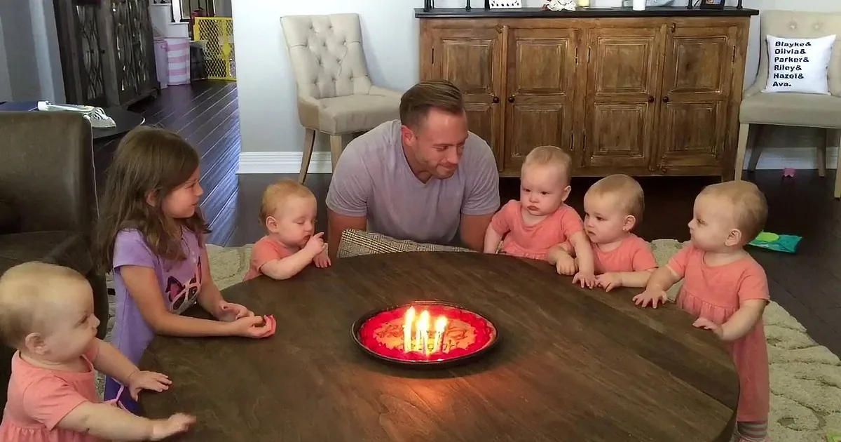 Daddy Gets Ready to Blow out Birthday Candles. I Cracked up at What Happened Next.