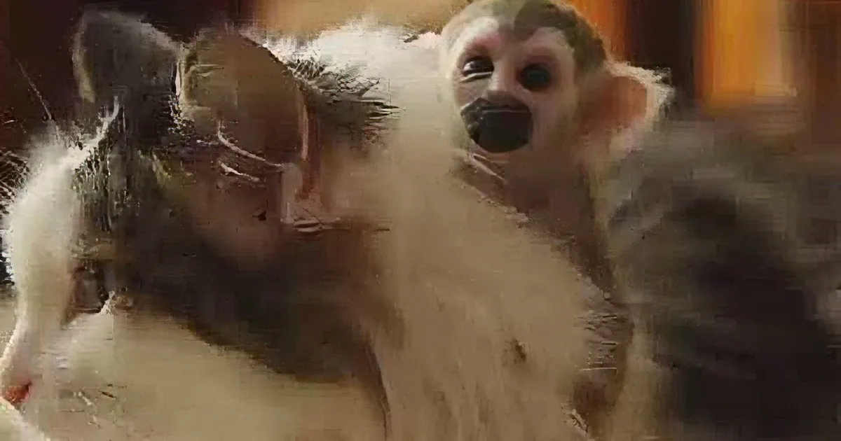 16-Yearr-Old Cat Adopts Abandoned Baby Monkey... Too Cute!