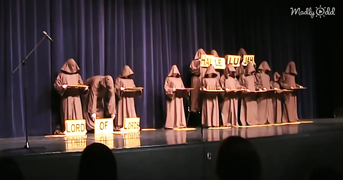 High School Students Perform ''Hallelujah'' as Silent Monks - Hilarious