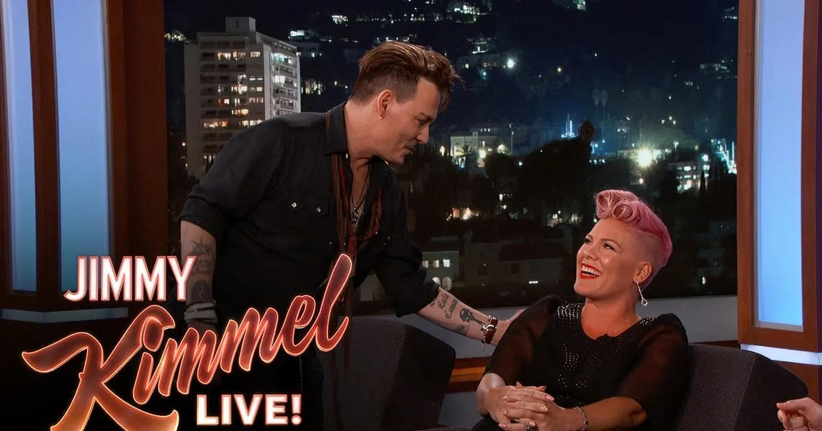 Pink Admits She Has a Huge Thing for Johnny Depp... Now Watch Her Reaction on Live TV!