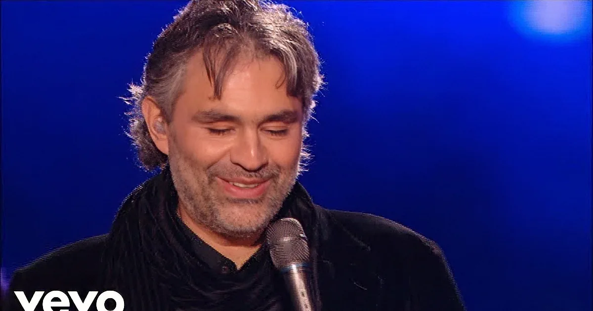Andrea Bocelli Singing ''Can''t Help Falling in Love'' in Las Vegas. Entertainment at It''s Best