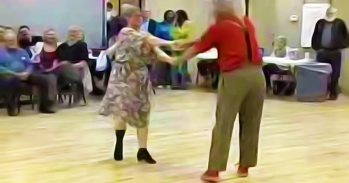 Eldery Couple Slowly Walks on to the Dance Floor. Now Watch Her Feet... OMG.