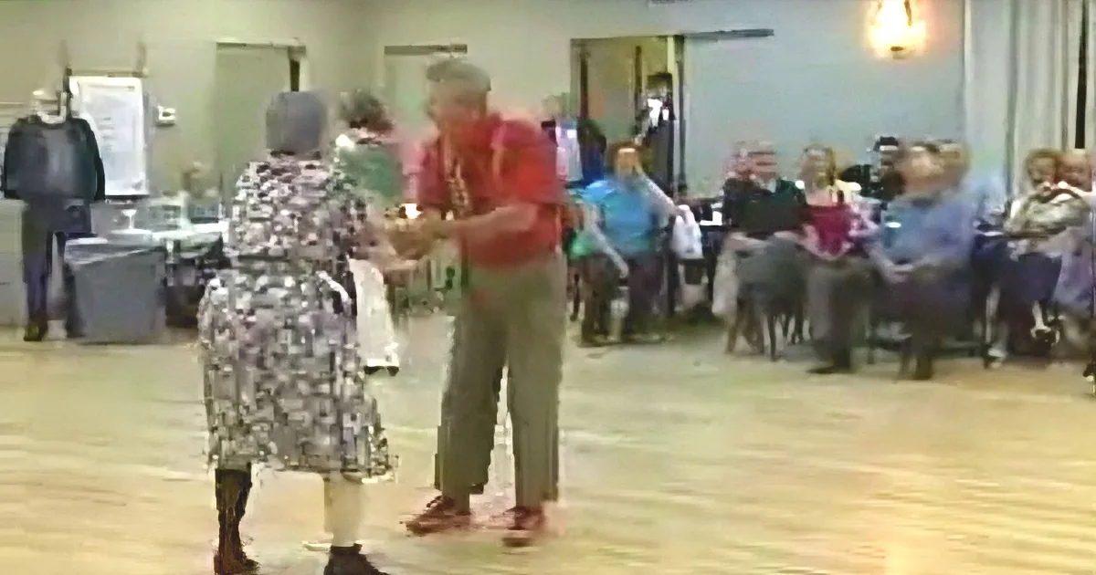 Senior Couple at Dance Show Everyone the Art of Swing