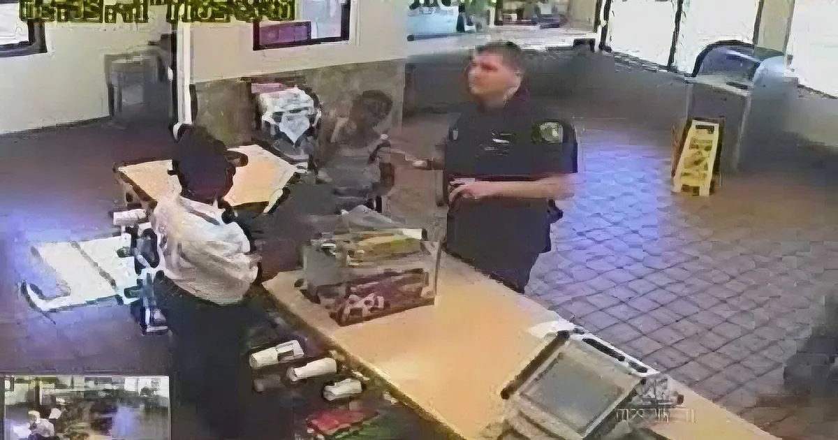 Security Camera Captures This Officer''s Final Act of Kindness, Minutes Before Losing His Life