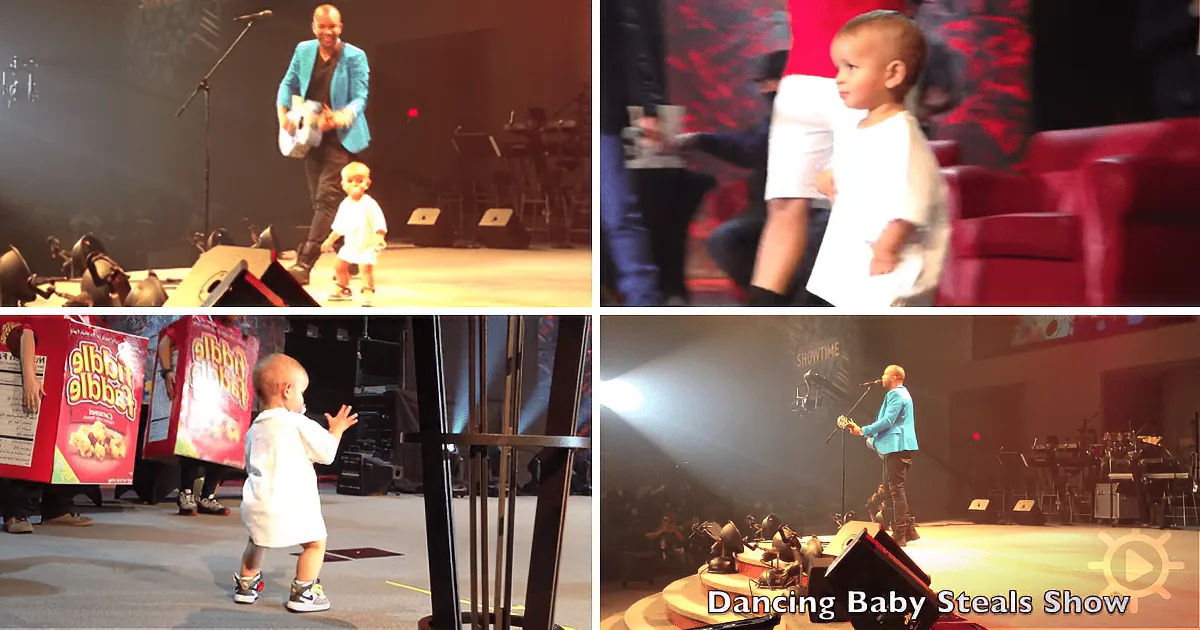 This 17-Month-Old Baby Is Melting Hearts With What He Does After Coming Onstage to Hug His Dad