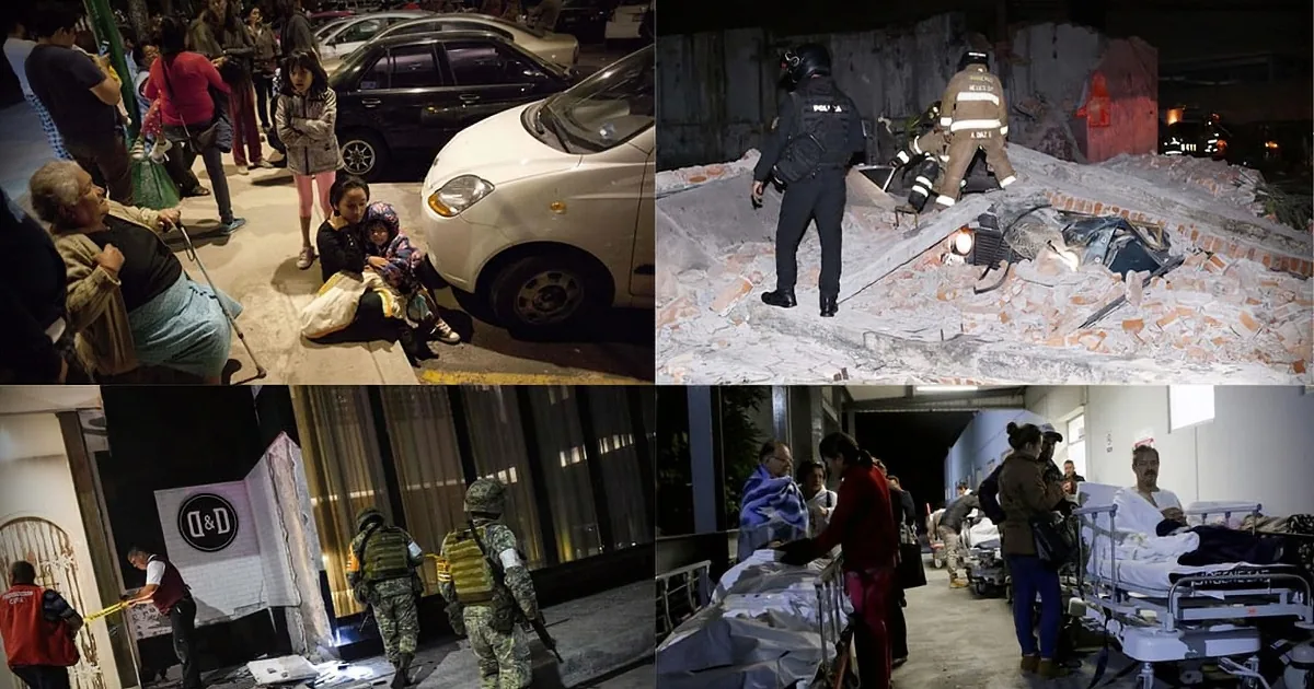 Earthquake Shatters Glass and Frightens People in Mexico, People Take the Streets.