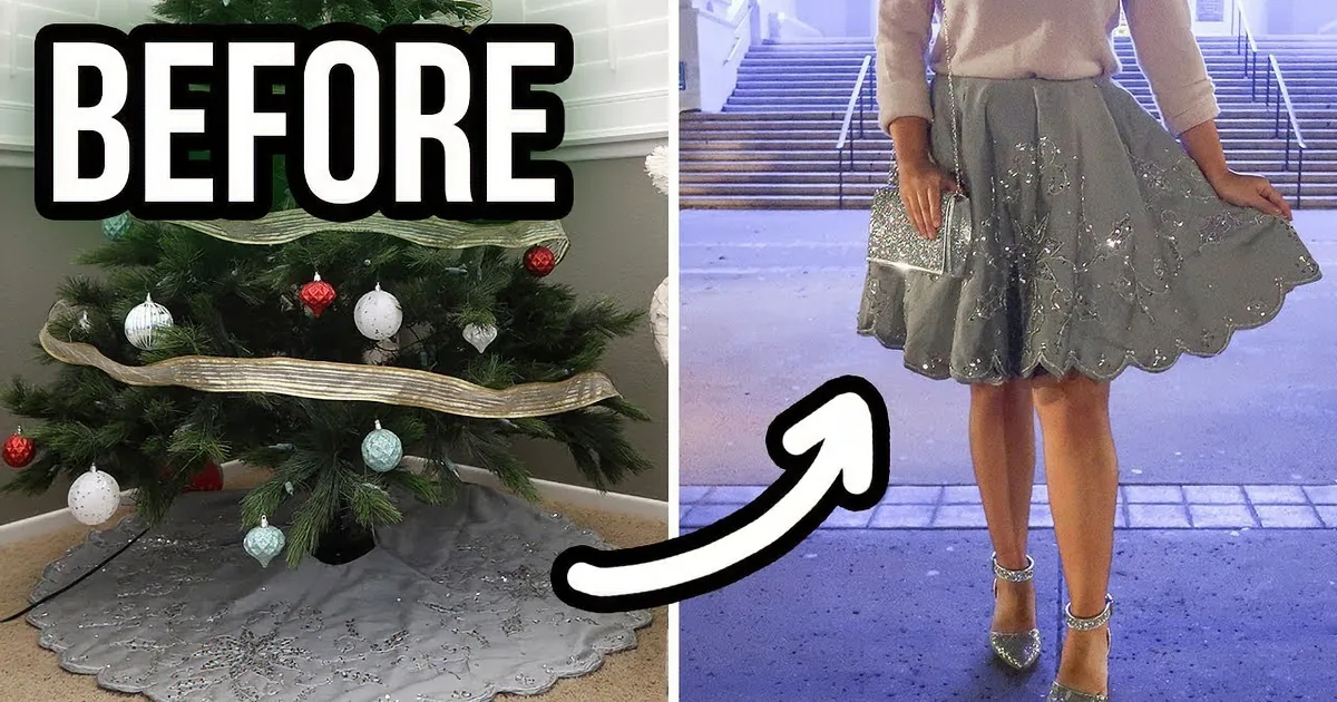 Watch This Incredible Christmas Tree Skirt Transformation to a Diy Holiday Skirt