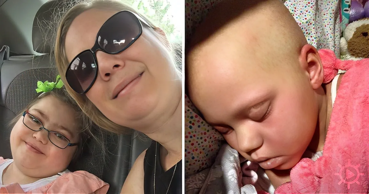 A woman and a child, one with glasses, both resting in a car seat, with the child appearing to be asleep.