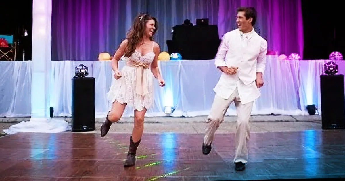 Bride & Groom Dance to Blake Shelton's 'Footloose' - but Wait for the Backflip. Whoa!!