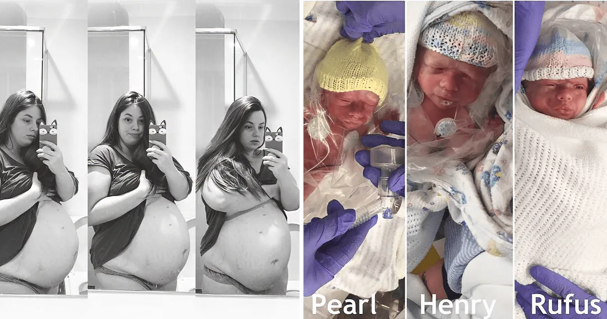 A woman's pregnancy progression and newborn baby in medical care.