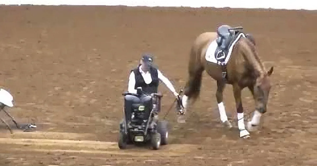 Once She's out of Her Wheelchair and in the Saddle, She Stuns the Audience