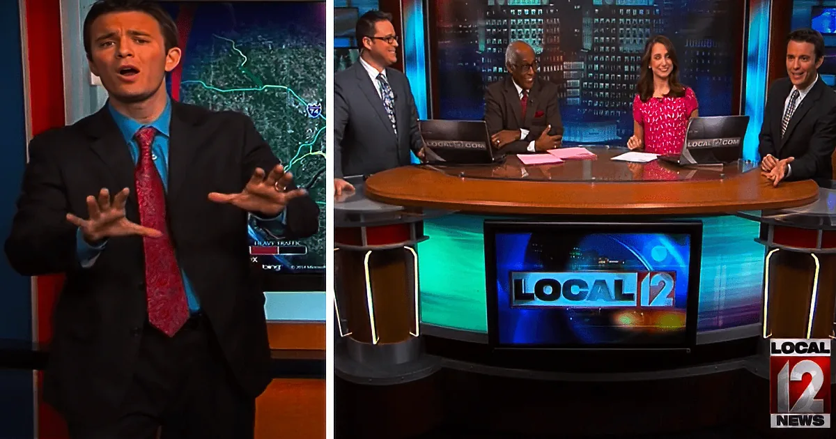 A Weatherman Breaks out of the Mold by Singing the Weather and Traffic News. Must-Watch!