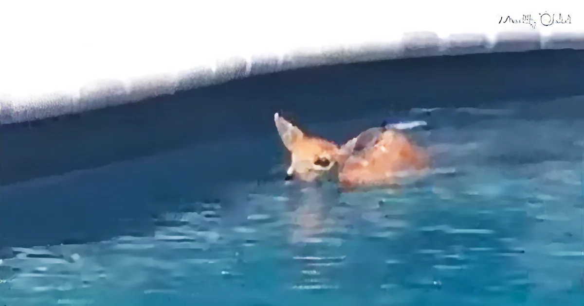 Deer Goes for a Swim to Beat the Summer Heat