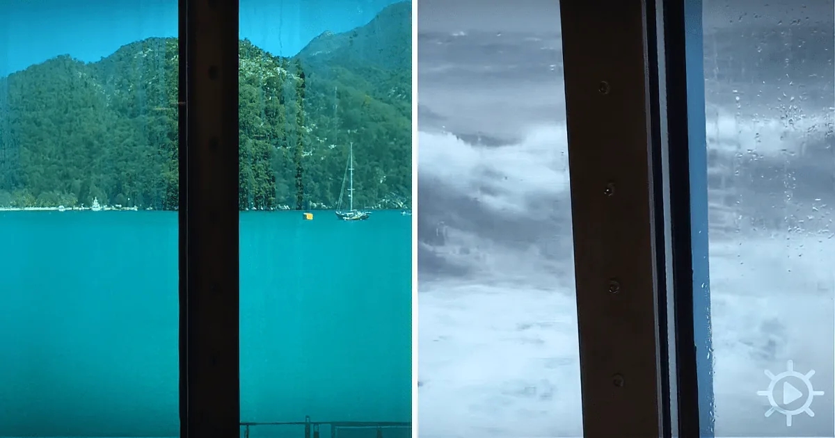 Massive Waves Crash Against a Cruise Ship, and a Scared Passenger's Footage Goes Viral