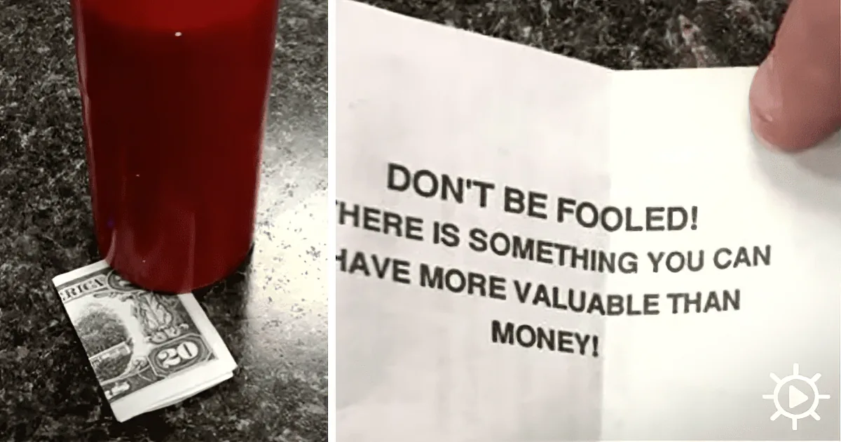 A Customer Leaves a $20 Tip, but When the Waiter Unfolds It, He Finds This!