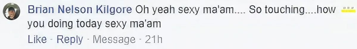 Brian Nelson comments on a post, mentioning sexy mallam, while Ilgore responds with a mix of humor and affection.