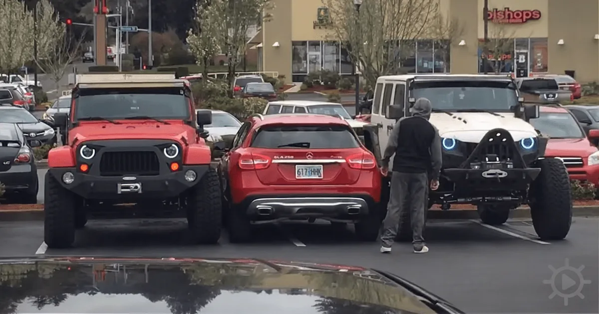 A Mercedes Covers Two Parking Bays - but the Revenge Is so Sweet!