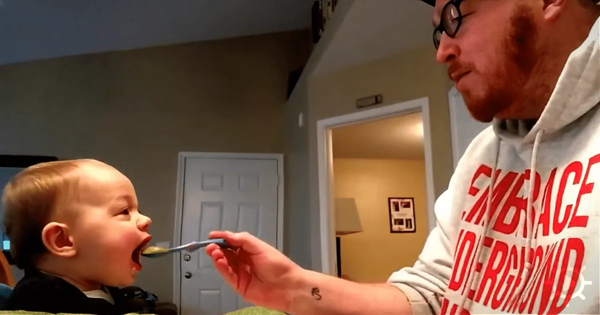 Mom Is Confused as to How Dad Convinces Their Baby to Eat Greens Until She Sees This!