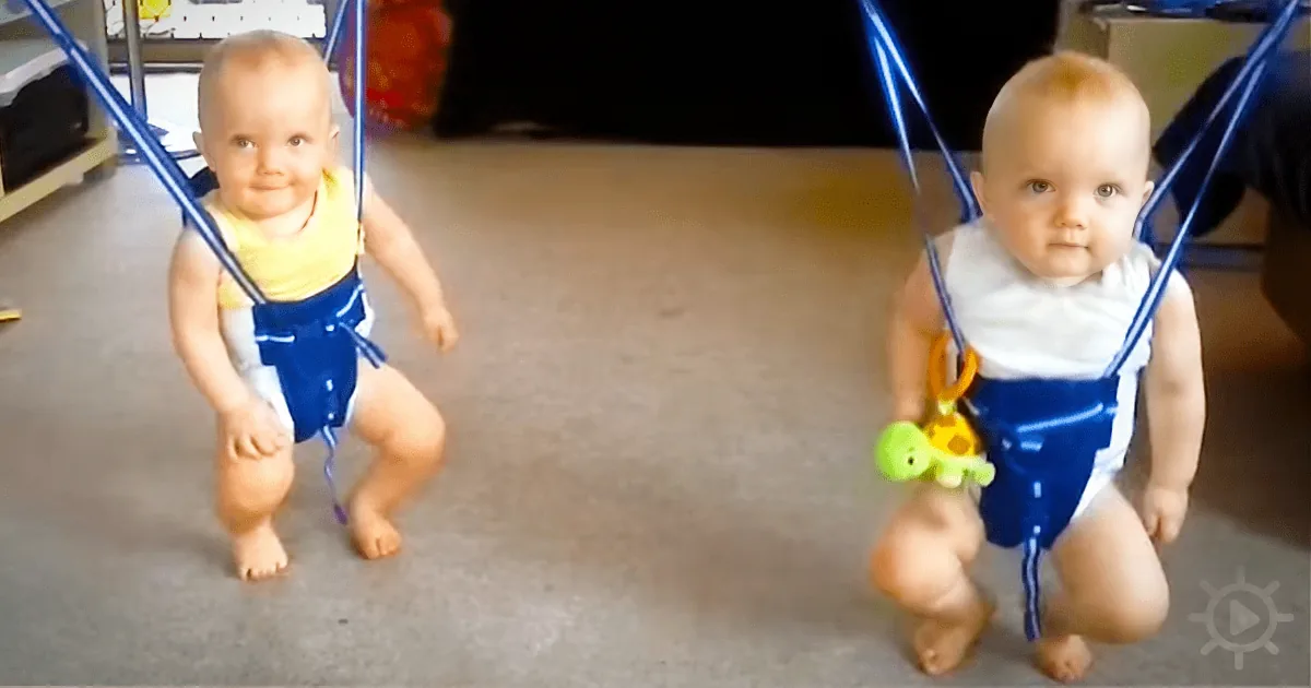 Jolly Jumper Blues: 9 Month-Old Twins Hear Johnny Cash for the First Time