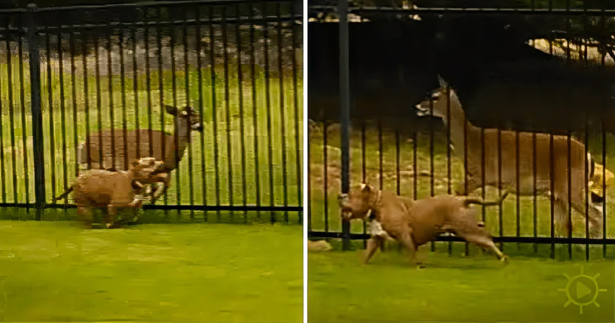 A Game of Chase Between a Pit Bull and a Deer, the Best Few Minutes of Your Week