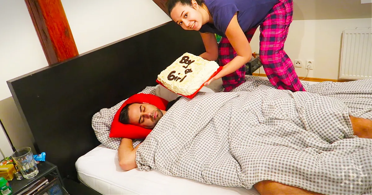A Wife Sneaks up on Her Sleeping Husband. She Then Smashes a Cake in His Face!