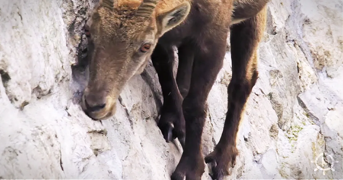 Alpine Goats Look as if They Are Laying Down - Until the Camera Zooms Out