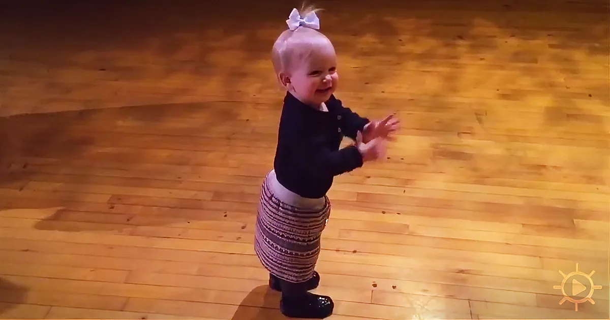 Baby Girl Walks Onto the Dance Floor and Steals the Spotlight With Her Boogie-Woogie