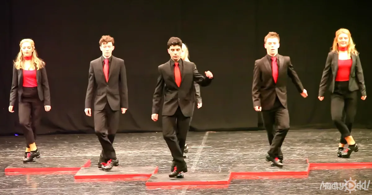 2 Girls Start Doing an Irish Dance, but Then Are Joined by an Entire Group That Steals the Show!