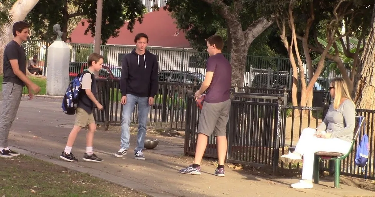 Watch How a Point Is Proven When 3 Teens Pick a Fight With a Young Boy at a Park.