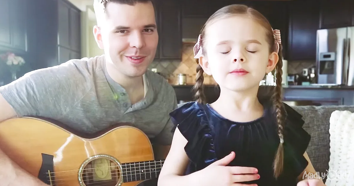 Claire Sings Inspiring Song With Dad on the Guitar and It''s Got Everyone Singing Along With Her