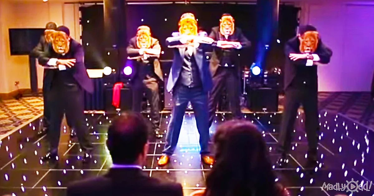 Men Wearing Lion Masks Take the Stage, Perform Epic Dance Routine That Has Crowd Cheering