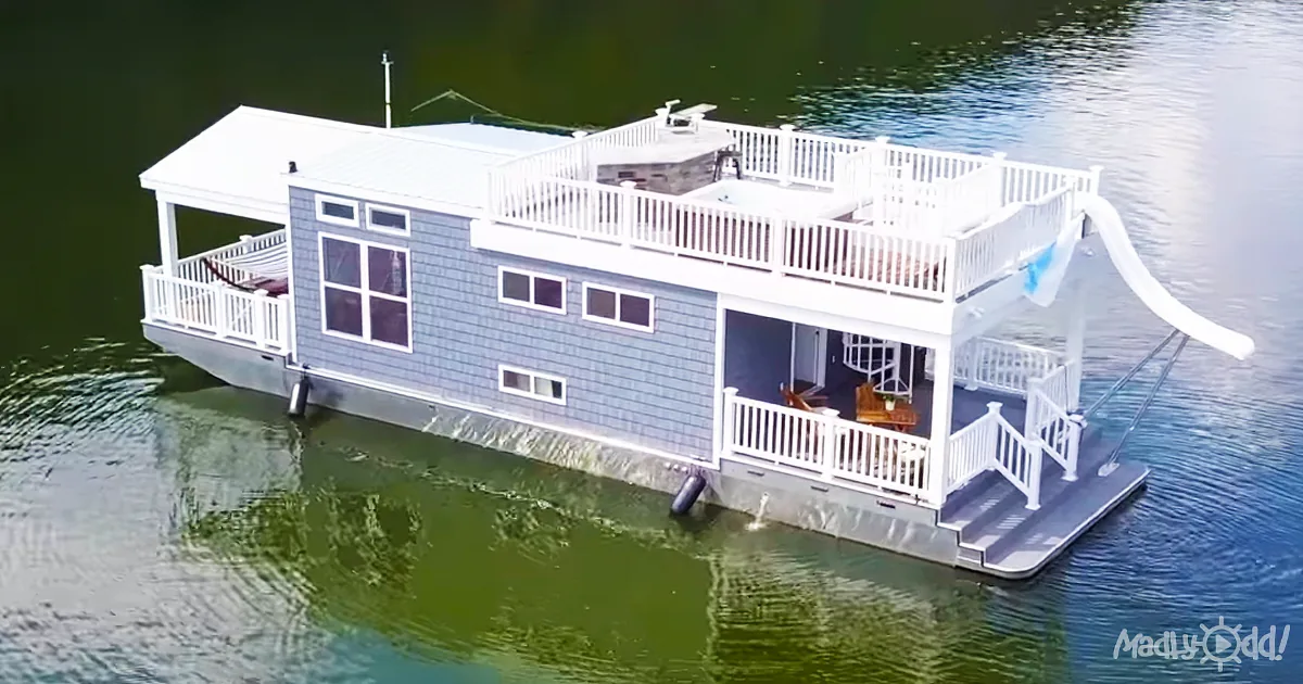 Float Your Cares Away in This 2-Story Cottage Houseboat -- Oh, and the Kitchen!