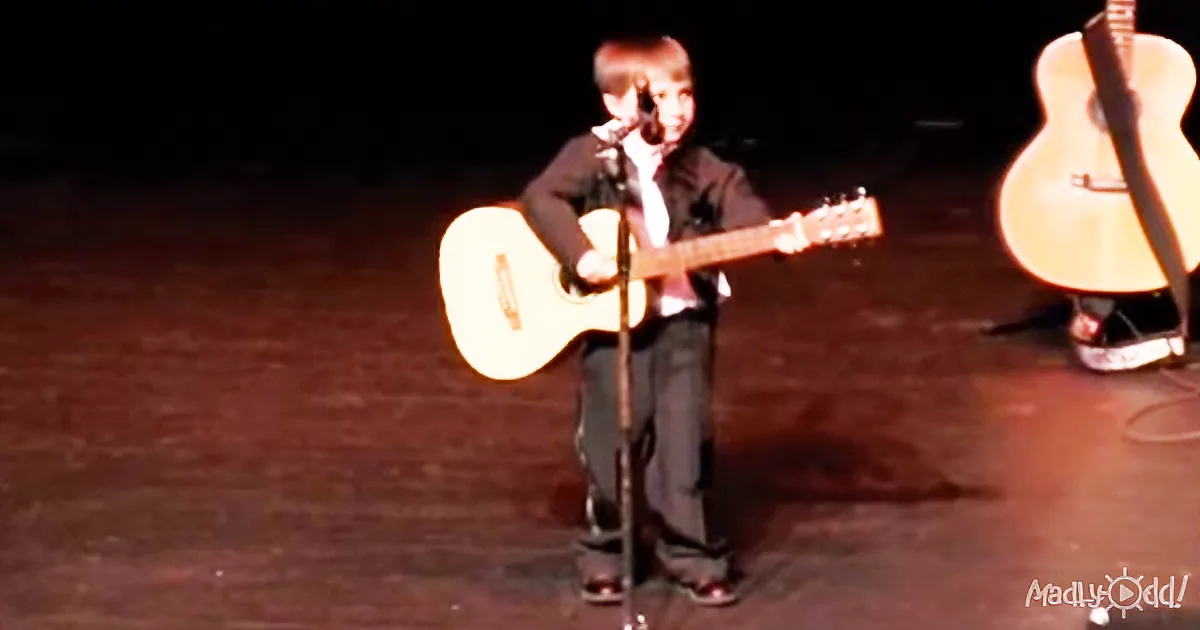 4-Year-Old Boy Takes the Stage to Perform Classic Johnny Cash Hit