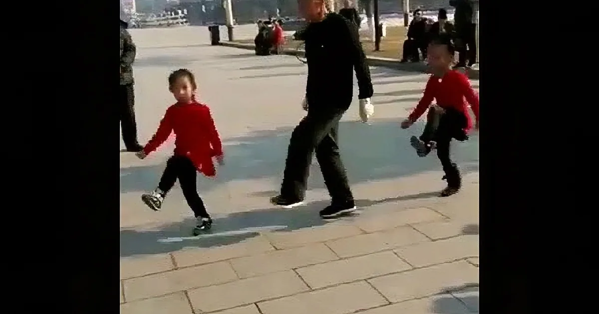 2 Little Girls in Red Line up With Grandpa for a Dance and Shock the Internet!