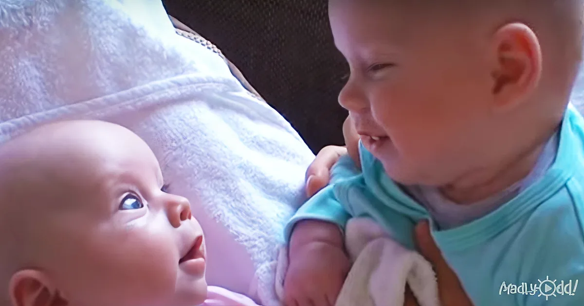 Twins Make Eye Contact and Promptly Light up the Internet With Their Magical Interaction